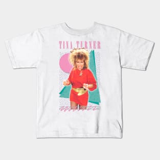 Tina Turner /// 80s Style Retro Fan Art Design Kids T-Shirt
